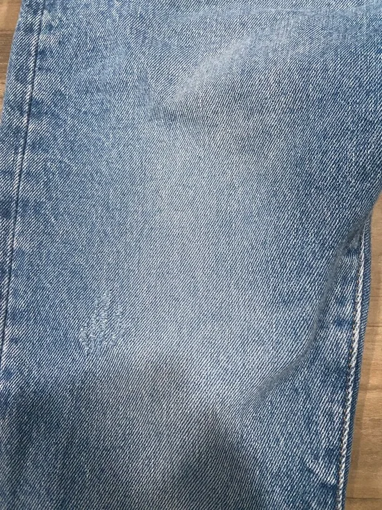 100% Cotton Levi's Women's 501 S Skinny Jeans - Medium Blue Faded Denim - Picture 8 of 14
